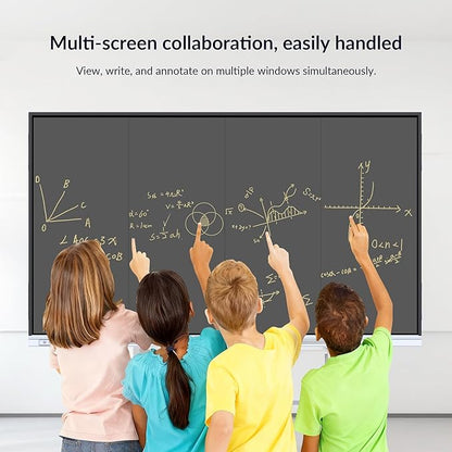 Smart Board, 55" Interactive Whiteboard with Google EDLA, Built-in Digital Whiteboard, Wireless Casting, Split-Screen & Unlimited Canvas for Business and Education (Wall Mount Included)