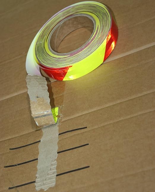 Non Fading Reflective Tape Outdoor Waterproof 1 inch Wide for Truck, High Visibility Warning Safety Industrial Marking Tape (168 feet)