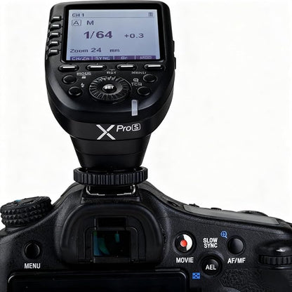 Godox XPro-S Compatible for Sony TTL Wireless Flash Transmitter Trigger 1/8000s HSS TTL-Convert-Manual Function Large LCD Screen Slanted Design 11 Customizable Functions 5 Dedicated Group Buttons
