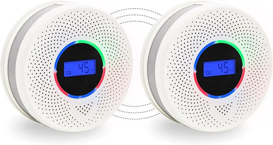 2Pack Upgraded Interlinked Smoke Carbon Monoxide Detector, Battery Powered&Wireless Interconnected Smoke and CO Alarm, Transmission Range of Over 820 ft (Includes Battery)