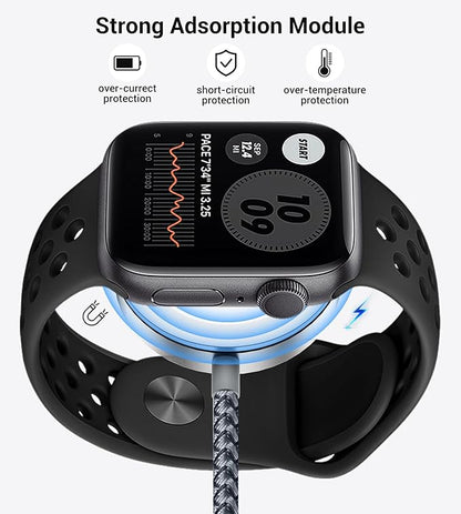 Temdan for Travel Vacation Essentials,3 in 2 USB C Cable for Apple Watch Charger/iPhone 17 Charger/Lightning,Multi Charging Cable Cord,Camping Essentials,Designed for iWatch &iPhone 16-12-5FT