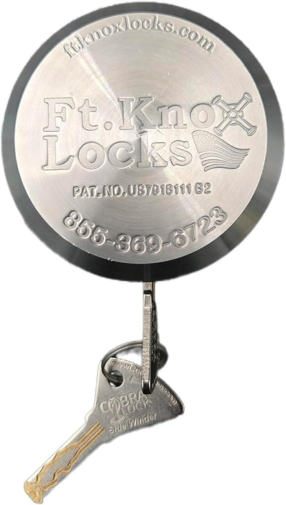 Demco EZ Latch Coupler Lock (for Cast Demco Version) W/Cobra-Sidewinder Stainless Steel Puck Lock