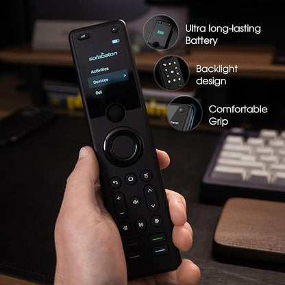 SofaBaton X1S Universal Remote Control with Hub & App, All-in-One Universal Remote for Smart TVs, DVD, Blu-Ray, STB, Projector & More, Custom Activities, Compatible with Alexa/Google Assistant