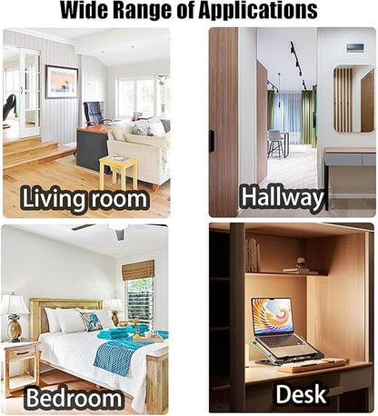 Rechargeable Smart LED Motion Sensor Ambient Light, Punch-Free Smart Sensor Magnetic Rechargeable LED Lights, Color Changing Motion Sensor Light for Stairs, Wardrobe, Cabinet (2, White-RGB 7colors)