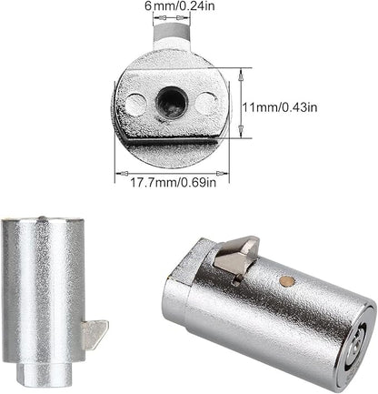 Tubular Key Lock for Vending Machines - Vending Machine Locks Keyed Alike, 3Pcs Keys, Zinc Alloy, Chrome (2 Pack)