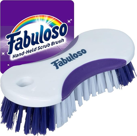 Fabuloso Hand-Held Scrub Brush – Easy Grip Scrubbing Brush for Showers, Floors, and More