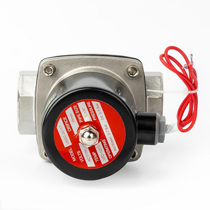 U.S. Solid 1-1/4" Solenoid Valve - 110V AC Stainless Steel Electric Solenoid Valve, Normally Closed, Viton Seal