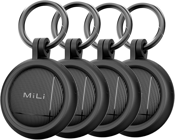 LiTag Duo - Tracker Tag for iOS and Android, Bluetooth Tracking Tag/Key Finder/Luggage Tracker/Item Locator, Compatible with iOS Find My or Google Find Hub App (Dual System, 4PCS)