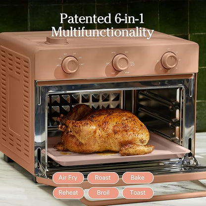 Our Place Large Wonder Oven | 6-in-1 Stainless Steel Air Fryer Toaster Oven Combo with Basket, Rack, Pan & Tray | 3-Rack, 32 QT, Large Capacity - Toast, Roast, Bake, Reheat, Broil & Steam | Spice