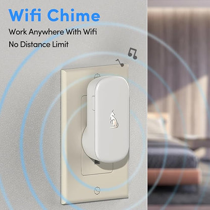 Kangaroo Wireless Doorbell+Chime,HD Camera,Easy Setup,Battery Power,Motion Detection,2.4G WiFi,Real-time Alerts to Phone,Door Bell for Home,Apartment and Office (1 Doorbell+1 Chime)