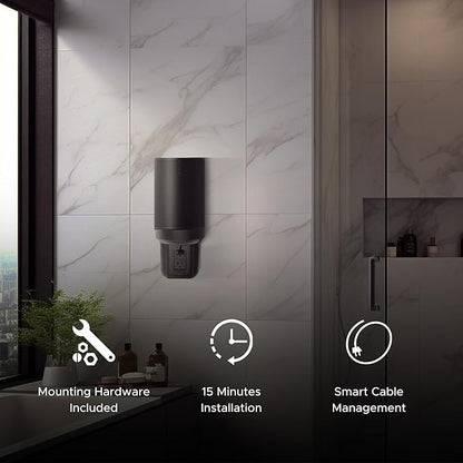 Sound Bass ERA100 Shelf Wall Outlet AC, Black, Home, Compatible with Sonos ERA 100, Plug Mount Organizer, Bathroom, Kitchen, Bedrooms, Cord Management, Easy Installation, Mounting Kit Included