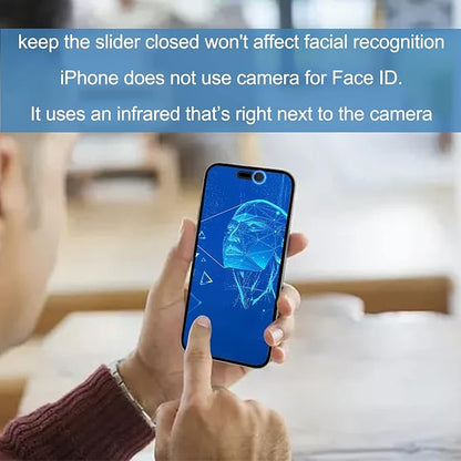 Front Camera Cover Compatible for iPhone 16/16 Plus with Rear Lens Cover,Protect Privacy and Security But Not Affect Facial Recognition (2Pack)-2025 Updated Version