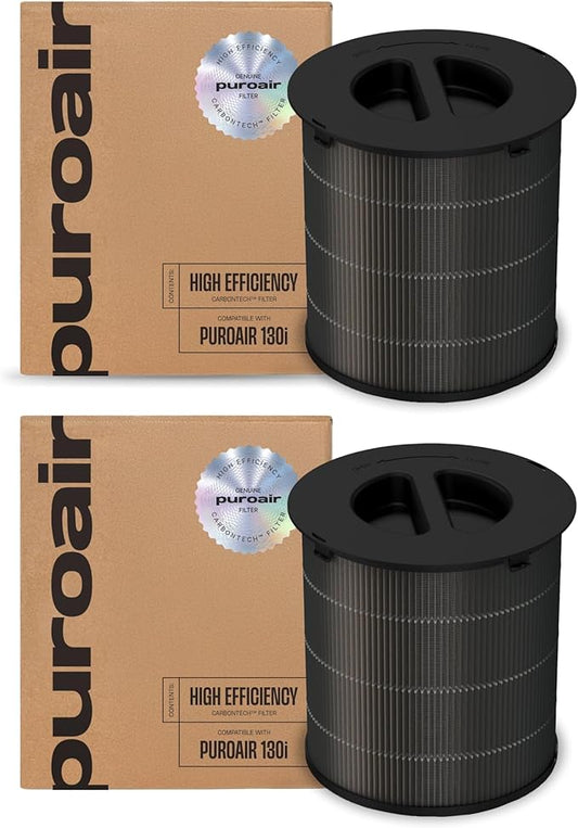 PuroAir 130i Replacement Filter - Filters up to 99.9% of Smoke, Pollen, Dust and Common Household Pollutants - Air Filter Replacement for PuroAir 130i Air Purifier (2 Pack)