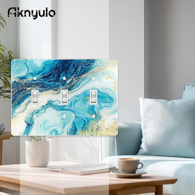 Elegant Marble Bedroom Acrylic Wall Plate Cover Switch Plate Cover Light Switch Cover Switch Cover Decorative 3 Gang Toggle Outlet Covers Switch Cover