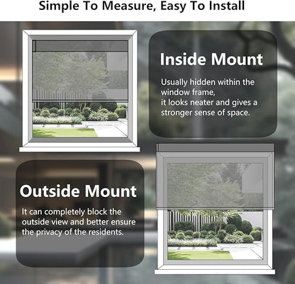 Smart Motorized Blinds – 100% Blackout Roller Shades with Remote, Alexa/Google Home/Siri Control, Matter Compatible, Wireless Rechargeable Battery, Custom Sizes for Windows & Sliding Doors