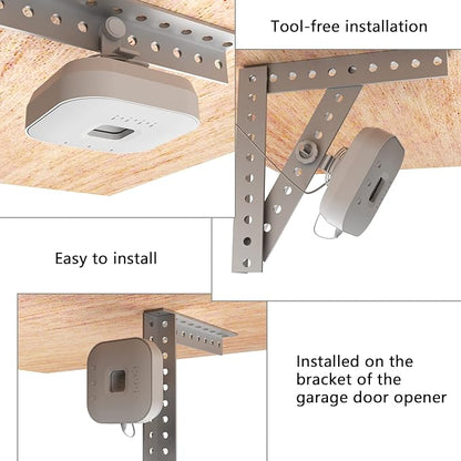 Zwolf No-Drill Mount Bracket for Chamberlain Garage Door Opener Damage-Free Installation Mount for Smart Garage Control ( MYQ-G0401-ES) Double-Sided Tape for Chamberlain MYQ-G0402 Garage-Door-Sensors
