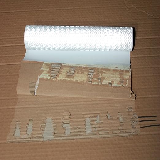 White Reflective Tape Outdoor Waterproof 12 inch, High Visibility Warning Industrial Marking Tape, Safety Stickers (11 feet)