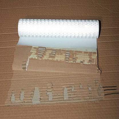 White Reflective Tape Outdoor Waterproof 12 inch, High Visibility Warning Industrial Marking Tape, Safety Stickers (11 feet)