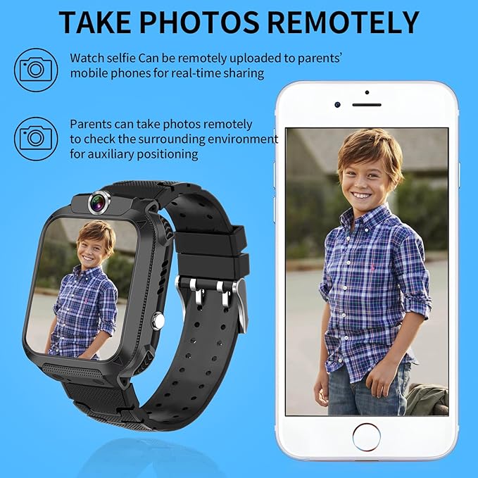 2G Kids Smart Watch, SOS Emergency Call, Video Calling, Waterproof Activity Tracker for 3-12 Years Girls/Boys - Birthday Gift Idea
