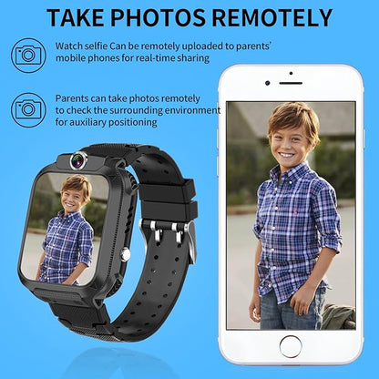 2G Kids Smart Watch, SOS Emergency Call, Video Calling, Waterproof Activity Tracker for 3-12 Years Girls/Boys - Birthday Gift Idea