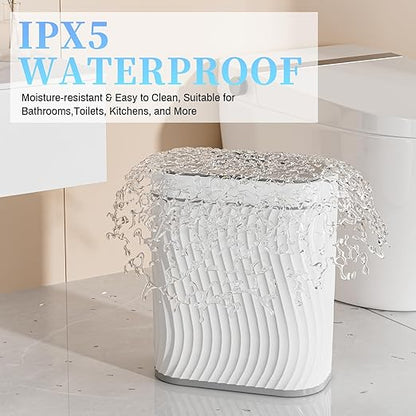 steo spce Automatic Motion Sensor Bathroom Small Trash Can with Lid, 2.6 Gallon Touchless Slim Garbage Can, Smart Waterproof Trash Bin for Bedroom, Restroom, Living Room, Office