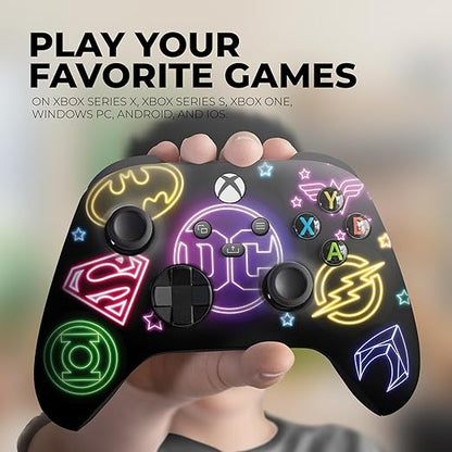 DreamController DC Comiic NEON Custom X-box Controller Wireless compatible with X-box One/Series X/S Proudly Customized in USA I Permanent HYDRODIP Print(NOT JUST A SKIN)(MODDED)