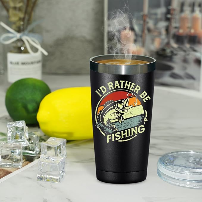 Fufandi Fishing Gifts For Men - Gifts for Fisherman - Fishing Christmas Gift, Birthday Fathers Day Gift for Dad, Men, Husband, Him - Tumbler Cup 20oz