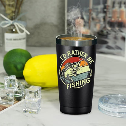 Fufandi Fishing Gifts For Men - Gifts for Fisherman - Fishing Christmas Gift, Birthday Fathers Day Gift for Dad, Men, Husband, Him - Tumbler Cup 20oz