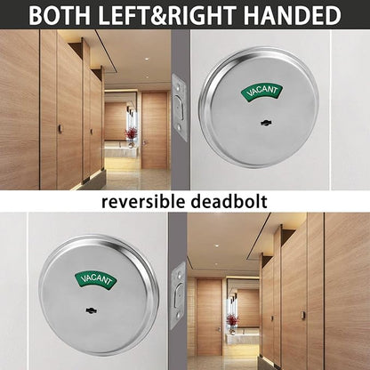 in-Use/Vacant Commercial Deadbolt, Heavy Duty Satin Chrome Grade 2 Privacy Indicator Deadbolt for Bathroom/Office, UL3 Hour Fire Rated, Left&Right Handed, 2 3/4" Backset, 5 Packs