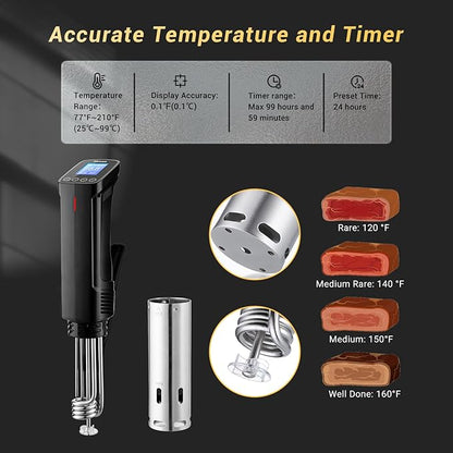 Sous Vide Cooker| Inkbird Wifi Sous Vide Mchine Sous vide Cooking Machine, 1000W Immersion Circulator with Recipes,Timer | Ultra-Quiet