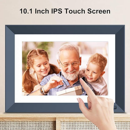 10.1-inch Digital Picture Frame WiFi-Photo-Frame - 16GB Smart Frame, IPS Touch Screen, Auto-Rotate, Slideshow, Load Photo Video from Phone to Digital Frame Via App Email, Free Cloud, Gifts for Mom Dad