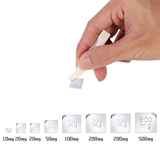 UCEC Calibration Weights for Digital Scale, 10mg - 100g Gram Weights Kit, Precision Stainless Steel Balance Scale Calibration Weight Set with Tweezers for Lab Educational Science