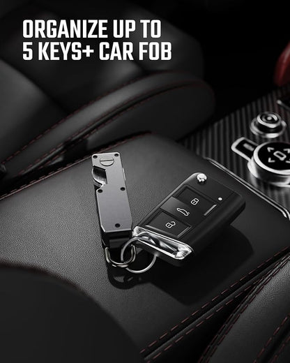 Key Organizer for Men Compact Key Holder Minimalist Key Case Metal Key Chain Key Holder for Keychain Secures 2-5 Keys