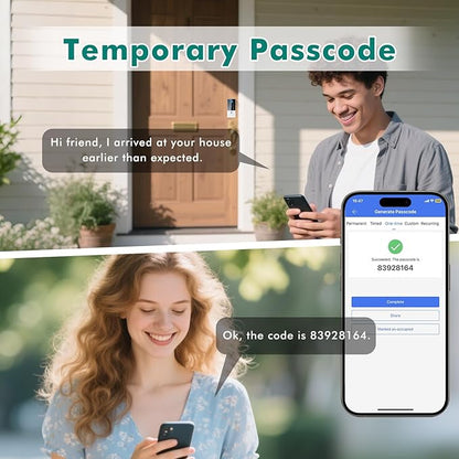 Smart Lock, Upgrade Keyless Entry Deadbolt Smart Lock with Keypad, Fingerprint Door Lock, Smart Locks for Interior Front Door, Biometric Digital Door Lock with Code App Control and Auto Lock(Silver)