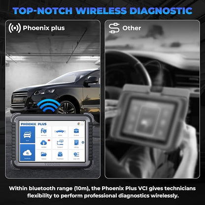 TOPDON Scanner Phoenix Plus, OE-Level ECU Code Scan Tool with Bidirectional Control, Topology Map, All System, 41+ Services, FCA SGW AutoAuth, V.A.G Guided, 2-Years Free Update, Module Configuration
