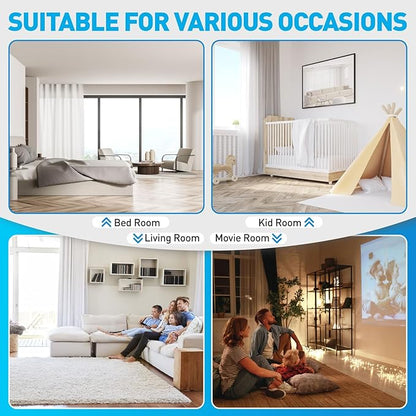 Smart Electric Curtains Track, Ceiling Curtains Track Adjustable Retractable Motorized Curtain Rod From 70 to 129 Inches, Automatic Curtain Opener, Work with Alexa/Google Home/Tuya Voice Control
