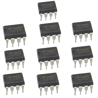 TL072 Dual Op Amp Operational Amplifiers IC Chip - DIP-8 - Low Noise