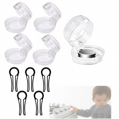 5Pack Stove Knob Safety Covers, Gas Stove Knob Covers for Child Safety, Baby Proofing Oven Knob Locks with Secure Adhesive – Child & Pet Proof Stove Knob Covers