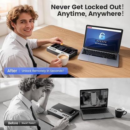 Vaydeer Timed Phone Lock Box, Rechargeable Lock Box with Timer, Locking Safe Storage for Phone, Easy to Use, Stay Focused, Build Better Habits, Live Balanced