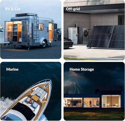 WattCycle 24V 314Ah Lithium Battery 3 Pack, 24V LiFePO4 Battery 300A BMS, LiFePO4 Battery 15000+ Deep Cycles, Rechargable Batteries Built-in Bluetooth, Perfect for Home Energy, RV, Marine, Solar