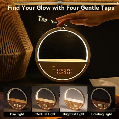 Vivilumens Wake Up Light Sunrise Alarm Clock - White Noise Sound Machine with 10 Natural Sounds & 10 Pink Noises, Dual Alarms Weekdays & Weekends, Sleep Aid, Touch Control Night Light, Ideal for Gifts