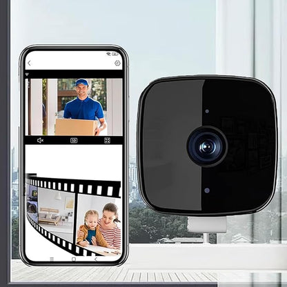 Saker Smart 2K Window Security Camera,2K Dome Security Camera for Indoor Use, 3MP Ultra-Clear Picture with Enhanced Color Night Vision, Wireless Stick-On Installation (with 64GB TF Card)