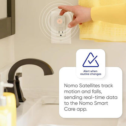 Satellite - Eliminate Dead Zones & Boost Signal - Motion & Light Detector - Works w/Nomo Smart Care System - 2 Pack