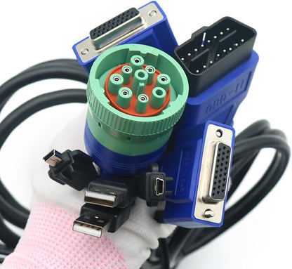 For Nexiq 3 121054 USB Link 3 Wired Edition Universal Truck Excavator Diagnostic Scanner Repair Info Database Plug & Play for Heavy Duty Diesel Engine Code Reader Tool (Nexiq3 Support Vol with laptop)