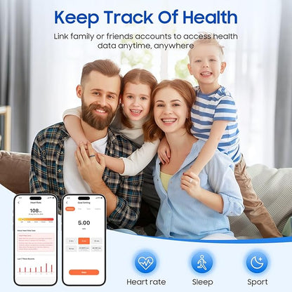 Smart Health Ring, Featuring Stress and Sleep Monitoring Functions, Compatible with iOS and Android, Waterproof Fitness Tracker for Women & Men, No Subscription Fee. (Black, 8)