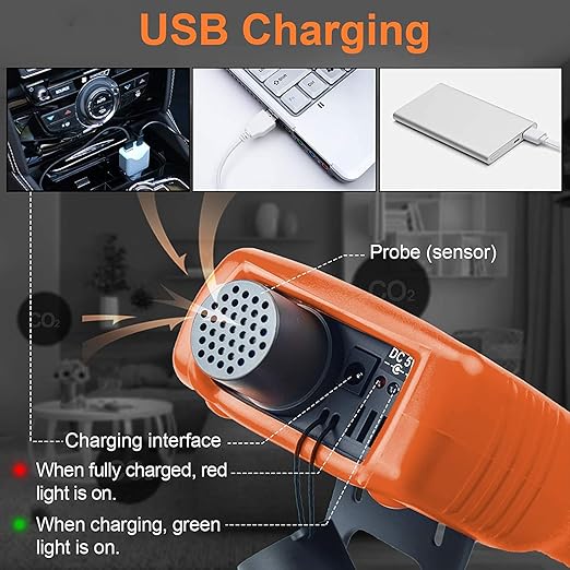 BTMETER Ammonia Gas Detector Sensor 5800G and Industrial Thermometer 981D Combo