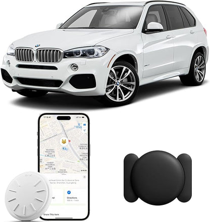 GPS Tracker for Vehicles, MINI Car Tracker Device Hidden for Vehicle, No Monthly Fee, Real-Time Tracker Device for Vehicles Work with Find My (iOS Only), Magnetic Car Tracker, Waterproof