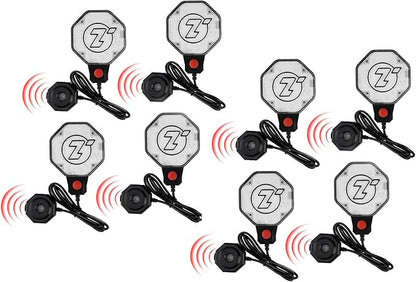 Garage Parking Sensor Ultrasonic Car parking Stopper for Garage with Red/Yellow/Green LED Indicators –Adjustable Stop Distance 12" to 6.5 ft Battery or USB Powered Easy Install Wall-Mount 8-Pack