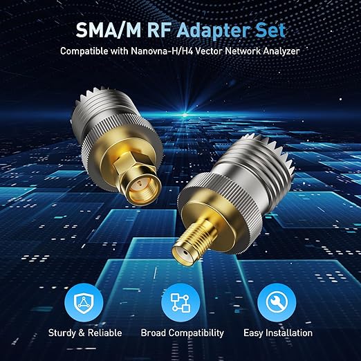 SEESII Nanovna-H Vector Network Analyzer with SMA Adapter, HW3.6 10KHz-1.5GHz MF HF VHF UHF Antenna Analyzer, Measuring S Parameters, Voltage Standing Wave Ratio,Phase,Delay,Smith Chart