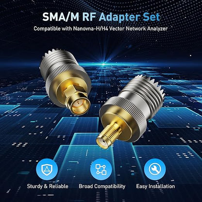 SEESII Nanovna-H Vector Network Analyzer with SMA Adapter, HW3.6 10KHz-1.5GHz MF HF VHF UHF Antenna Analyzer, Measuring S Parameters, Voltage Standing Wave Ratio,Phase,Delay,Smith Chart